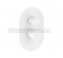 Встраиваемый смеситель для душа и ванны Ravak Espirit ES 065.10WV.O2.RB07E С ВНУТРЕННЕЙ ЧАСТЬЮ, белый вельвет