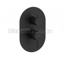 Встраиваемый смеситель для душа и ванны Ravak Espirit ES 065.20BLM.O2.RB07E С ВНУТРЕННЕЙ ЧАСТЬЮ, матовый черный