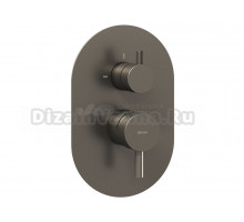 Встраиваемый смеситель для душа и ванны Ravak Espirit ES 065.20GB.O2.RB07E С ВНУТРЕННЕЙ ЧАСТЬЮ, брашированный графит