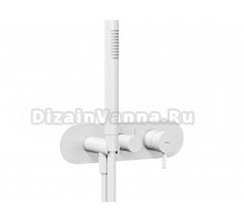 Встраиваемый смеситель для душа и ванны Ravak Espirit ES 065.10WV.O2.RB07D.+S С ВНУТРЕННЕЙ ЧАСТЬЮ, белый вельвет