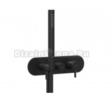 Встраиваемый смеситель для душа и ванны Ravak Espirit ES 065.20BLM.O2.RB07D.+S С ВНУТРЕННЕЙ ЧАСТЬЮ, матовый черный