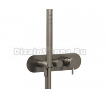 Встраиваемый смеситель для душа и ванны Ravak Espirit ES 065.20GB.O2.RB07D.+S С ВНУТРЕННЕЙ ЧАСТЬЮ, брашированный графит