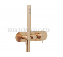 Встраиваемый смеситель для душа и ванны Ravak Espirit ES 065.60RGB.O2.RB07D.+S С ВНУТРЕННЕЙ ЧАСТЬЮ, брашированное розовое золото