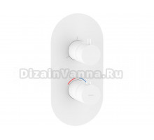 Термостатический смеситель встраиваемый Ravak Espirit ES 067.10WV.O3.RB07C для ванны с душем, белый вельвет