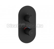 Термостатический смеситель встраиваемый Ravak Espirit ES 067.20BLM.O3.RB07C для ванны с душем, матовый черный