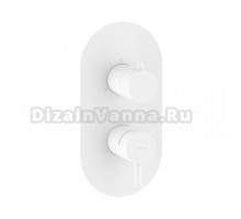 Встраиваемый смеситель для душа и ванны Ravak Espirit ES 068.10WV.O3.RB07F С ВНУТРЕННЕЙ ЧАСТЬЮ, белый вельвет