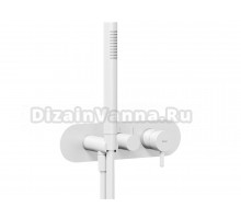 Встраиваемый смеситель для душа и ванны Ravak Espirit ES 068.10WV.O3.RB07D.+S С ВНУТРЕННЕЙ ЧАСТЬЮ, белый вельвет