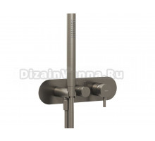 Встраиваемый смеситель для душа и ванны Ravak Espirit ES 068.20GB.O3.RB07D.+S С ВНУТРЕННЕЙ ЧАСТЬЮ, брашированный графит