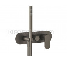 Встраиваемый смеситель для душа и ванны Ravak Eleganta EL 065.20GB.O2+S С ВНУТРЕННЕЙ ЧАСТЬЮ, брашированный графит