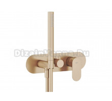 Встраиваемый смеситель для душа и ванны Ravak Eleganta EL 068.60RGB.O3+S брашированное розовое золото