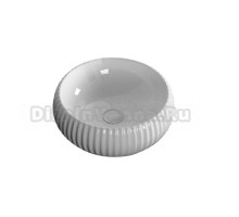 Накладная раковина Ceruttispa CR0007 41 глянцевая белая, круглая