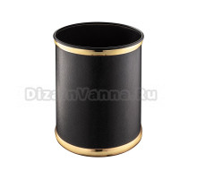 Мусорное ведро Geralis M-KHBG-SS PUNTO черное, золото, 20 л