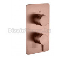 Встраиваемый смеситель для душа и ванны Boheme Cell 135-2-CB С ВНУТРЕННЕЙ ЧАСТЬЮ, copper brushed
