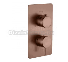 Термостатический смеситель встраиваемый Boheme Cell 135-3-BRB С ВНУТРЕННЕЙ ЧАСТЬЮ, brushed bronze