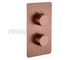 Термостатический смеситель встраиваемый Boheme Cell 134-2-BRB С ВНУТРЕННЕЙ ЧАСТЬЮ, brushed bronze