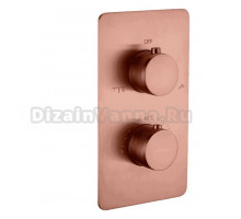 Термостатический смеситель встраиваемый Boheme Cell 134-2-CB С ВНУТРЕННЕЙ ЧАСТЬЮ, copper brushed