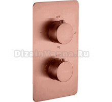 Термостатический смеситель встраиваемый Boheme Cell 134-3-CB С ВНУТРЕННЕЙ ЧАСТЬЮ, copper brushed