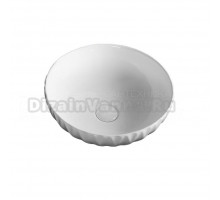 Накладная раковина Ceruttispa CR3301B 40 глянцевая белая, круглая