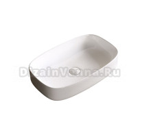 Накладная раковина Ceruttispa CR0045 59 глянцевая белая, прямоугольная