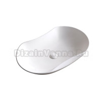 Накладная раковина Ceruttispa CR7031 67 глянцевая белая, овальная