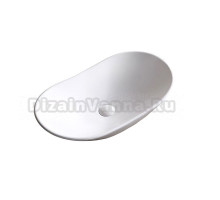 Накладная раковина Ceruttispa CR7031B 64 глянцевая белая, овальная