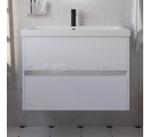 Тумба под раковину без столешницы 1MarKa Veil 80 подвесная, белая аляска