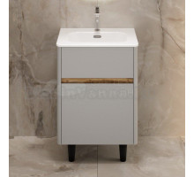 Тумба под раковину без столешницы 1MarKa Mona 60 напольная, агатовый серый