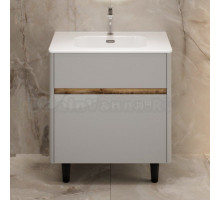 Тумба под раковину без столешницы 1MarKa Mona 80 напольная, агатовый серый