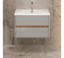 Тумба под раковину без столешницы 1MarKa Mona 80 подвесная, агатовый серый