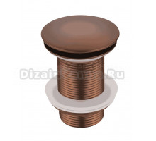 Донный клапан для раковины Boheme 612-BRB без перелива, брашированная бронза