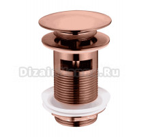 Донный клапан для раковины Boheme 612/2-BRB с переливом, брашированная бронза