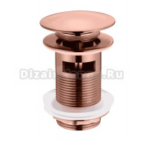 Донный клапан для раковины Boheme 612/2-CB с переливом, брашированная медь