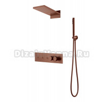 Душевой комплект Boheme Fusion 131-BRB С ВНУТРЕННЕЙ ЧАСТЬЮ, brushed bronze