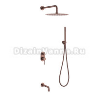 Душевой комплект Boheme Uno 464-2-CB С ВНУТРЕННЕЙ МОНТАЖНОЙ ЧАСТЬЮ, copper brushed