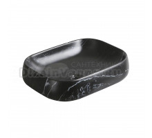 Накладная раковина Ceruttispa CR0086 MMB2 57 матовый черный мрамор, прямоугольная