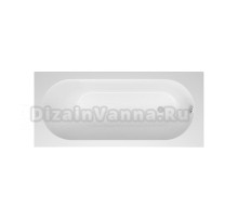 Акриловая ванна ALBA SPA Supreme slim без опоры 180x80 см, пристенная, белая