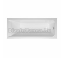 Акриловая ванна ALBA SPA Marry slim 180x70 см, пристенная, белая, с каркасом