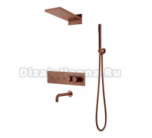 Душевой комплект Boheme Fusion 131-2-BRB С ВНУТРЕННЕЙ ЧАСТЬЮ, brushed bronze