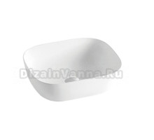 Накладная раковина Art&Max AM110-T 50 глянцевая белая, прямоугольная, фаянс