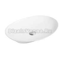 Накладная раковина Art&Max AM2370 70 глянцевая белая, овальная, фаянс