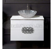 Тумба с раковиной Armadi Art NeoArt 80 белая с ручками Ajur хром