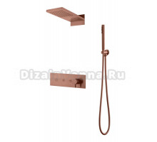 Душевой комплект Boheme Fusion 130-CB С ВНУТРЕННЕЙ ЧАСТЬЮ, copper brushed