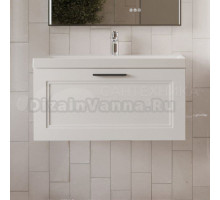 Тумба с раковиной MebelVann Arcadia 80 подвесная, белая, 1 ящик