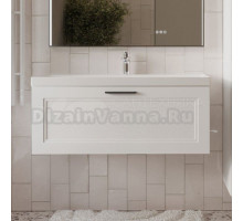 Тумба с раковиной MebelVann Arcadia 100 подвесная, белая, 1 ящик