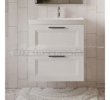 Тумба с раковиной MebelVann Arcadia 60 подвесная, белая, 2 ящика