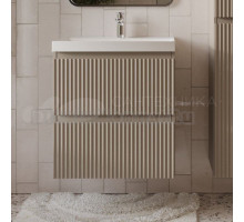 Тумба с раковиной MebelVann Pulse 60 подвесная, капучино, 2 ящика