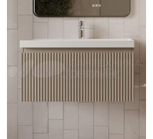 Тумба с раковиной MebelVann Pulse 80 подвесная, капучино, 1 ящик