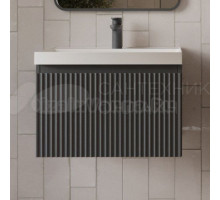 Тумба с раковиной MebelVann Pulse 60 подвесная, антрацит, 1 ящик