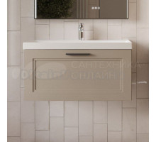 Тумба с раковиной MebelVann Arcadia 80 подвесная, бежевая, 1 ящик