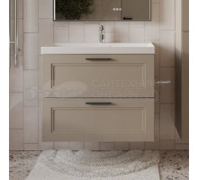 Тумба с раковиной MebelVann Arcadia 80 подвесная, бежевая, 2 ящика